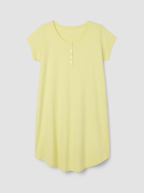 EILEEN FISHER Organic Cotton Interlock Henley Sleep Dress