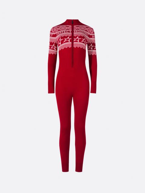 PERFECT MOMENT Intarsia-Knit Merino Wool Jumpsuit