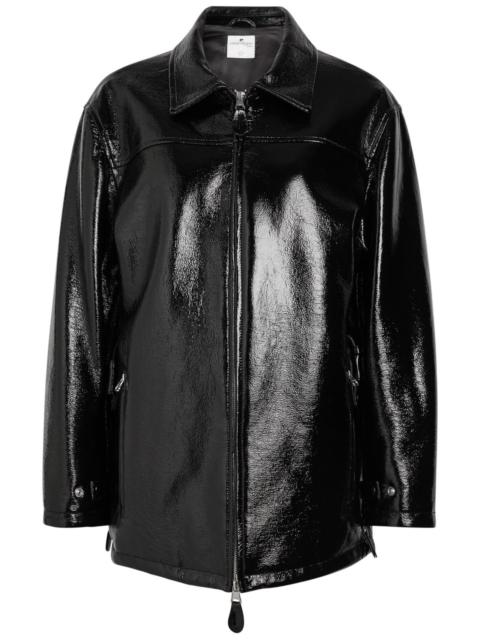 courrèges Courrèges Quilted Faux Patent Leather Jacket