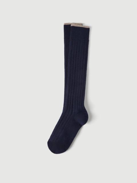 Brunello Cucinelli Cashmere rib knit socks