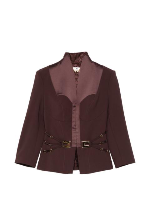 ELISABETTA FRANCHI buckle-detail fitted jacket