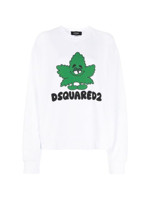 graphic-print cotton sweatshirt