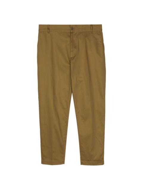 straight-leg gabardine chinos