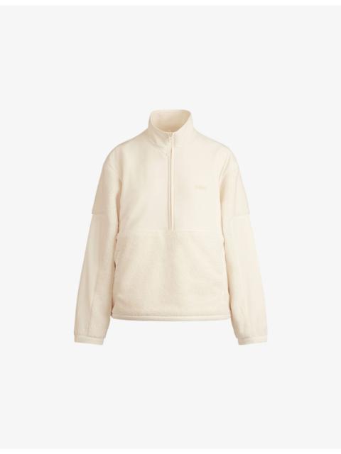 SKIMS Teddy Logo-Embellished Fleece Sweatshirt