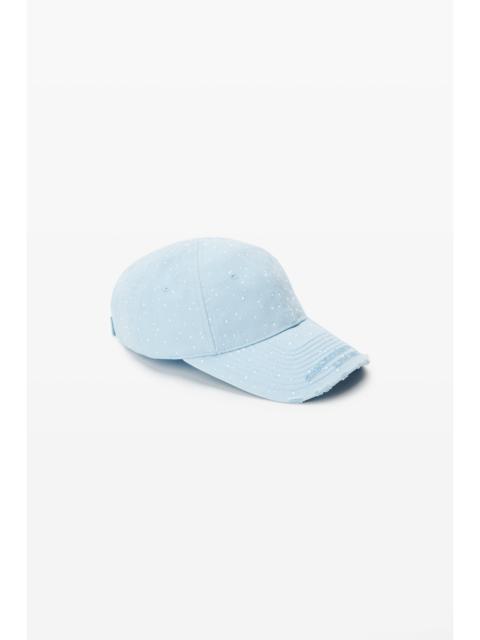 Alexander Wang crystal hotfix distressed baseball cap