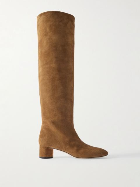Aeyde Willa suede over-the-knee boots Brown