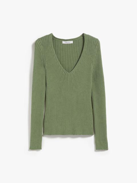 Max Mara CALCIO Slim-fit cotton yarn sweater