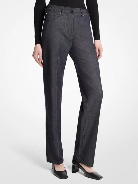 MICHAEL KORS COLLECTION Wool Cotton Twill Stovepipe Trouser Jean