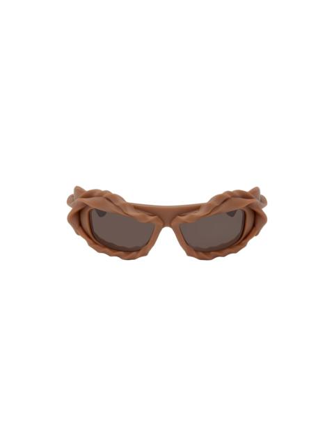 OTTOLINGER SSENSE Exclusive Brown Twisted Sunglasses