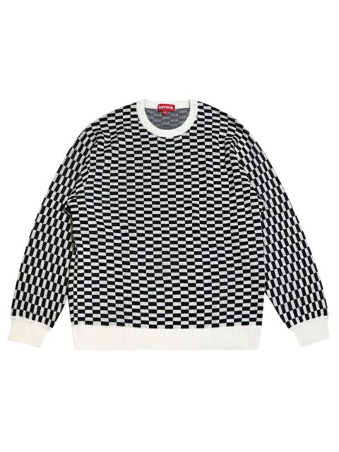 L Supreme Back Logo Sweater Checkerboard