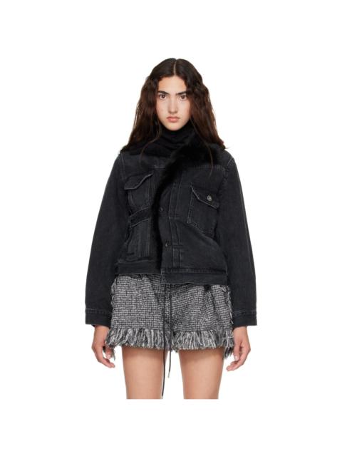 sacai Black Denim Jacket