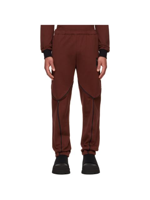 OLLY SHINDER Burgundy Tri Zip Sweatpants