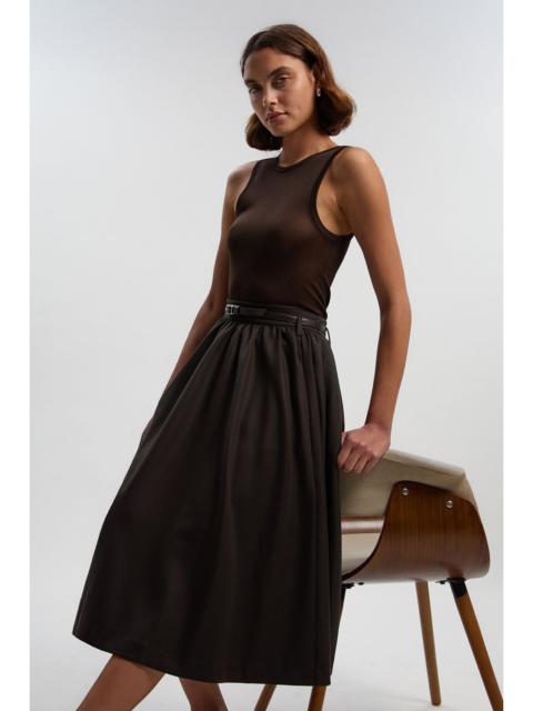 KAREN MILLEN Tailored Marl Full Skirt