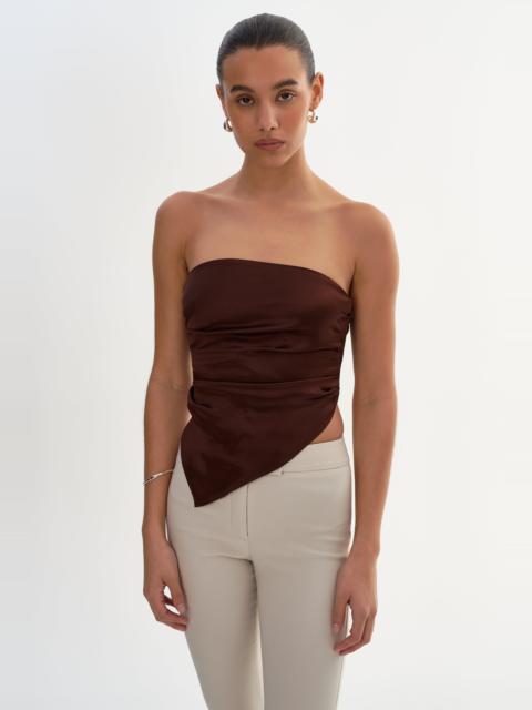LAMARQUE BAILA | Asymmetric Satin Scarf Top