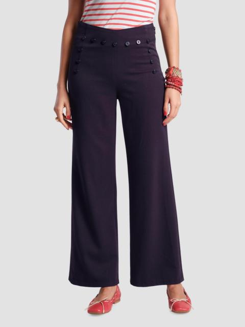 FRANCES VALENTINE Women's Sailor Lace-Up Back Pants - Navy