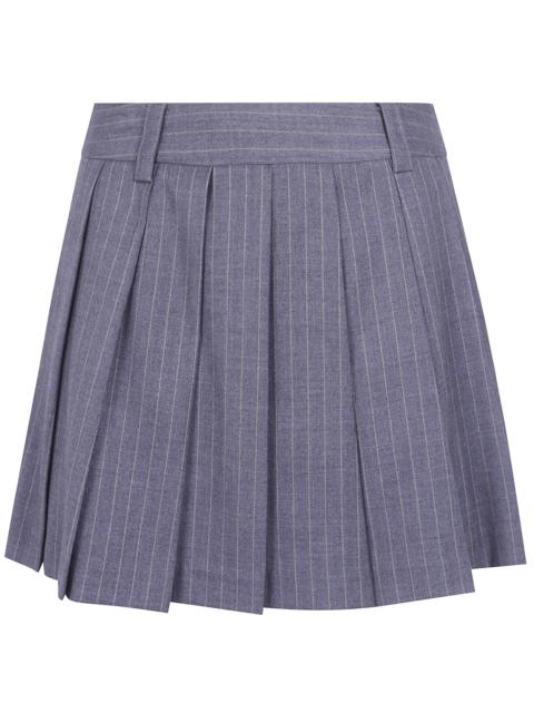 Dunst Mini Pleated Skirt Pleats Mini Striped Skirt