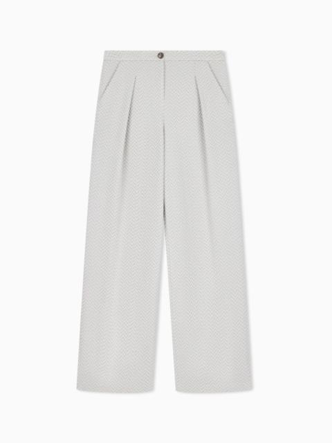 EMPORIO ARMANI CHEVRON JACQUARD JERSEY PANTS SIGNATURE CAPSULE