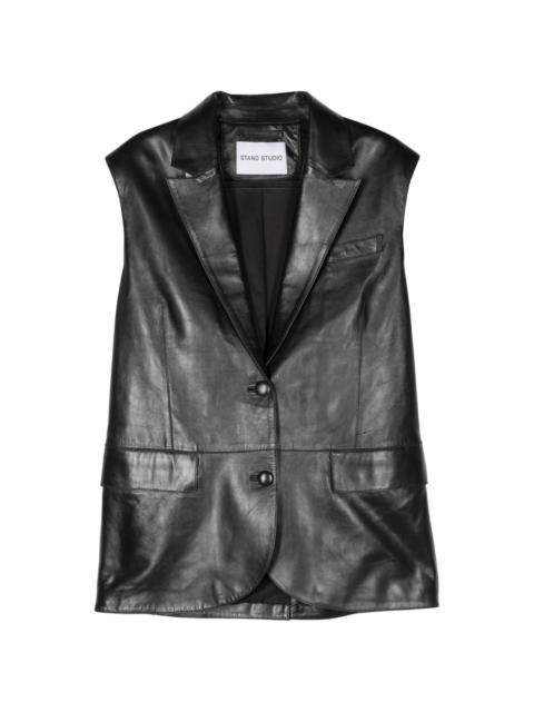 STAND STUDIO Libbie leather blazer vest