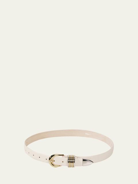 DÉHANCHE Hollyhock Mix Metal Leather Belt