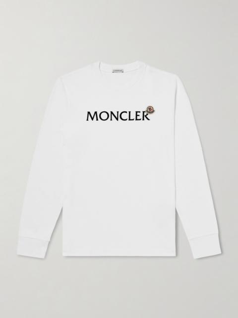 Moncler Logo-Flocked Cotton-Jersey T-Shirt