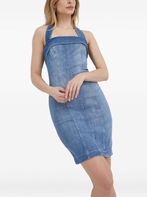 GUESS USA halterneck panelled dress