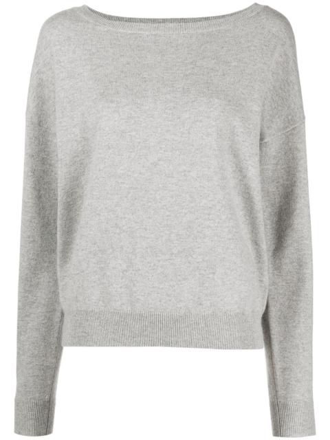 extreme cashmere fine-knit boat-neck jumper
