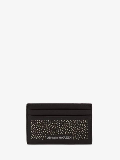 Alexander McQueen Studded Card Holder in Black