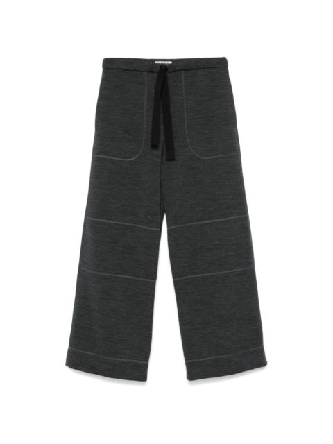 mélange-effect track trousers