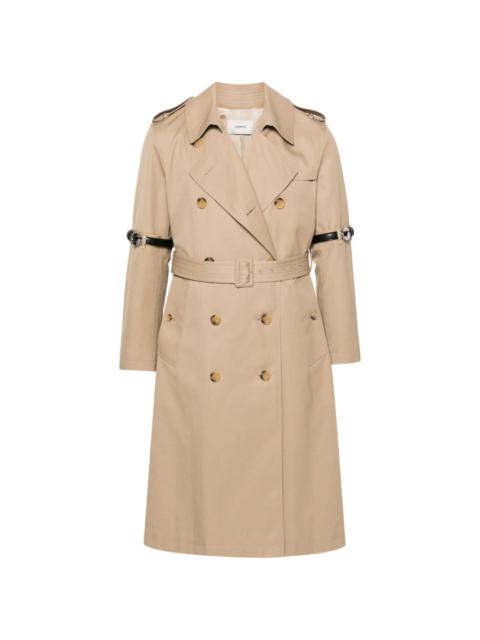 belt-detail trench coat