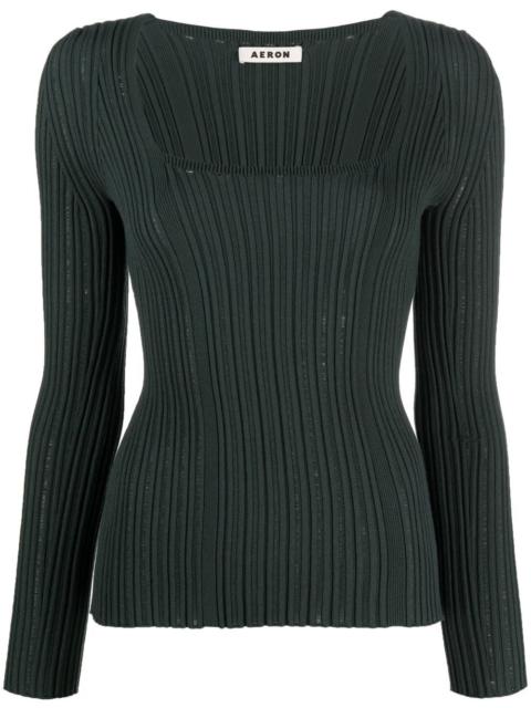 AERON Finesse ribbed-knit jumper