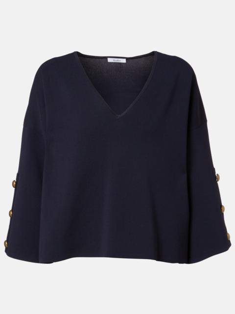 Max Mara Embellished crêpe top