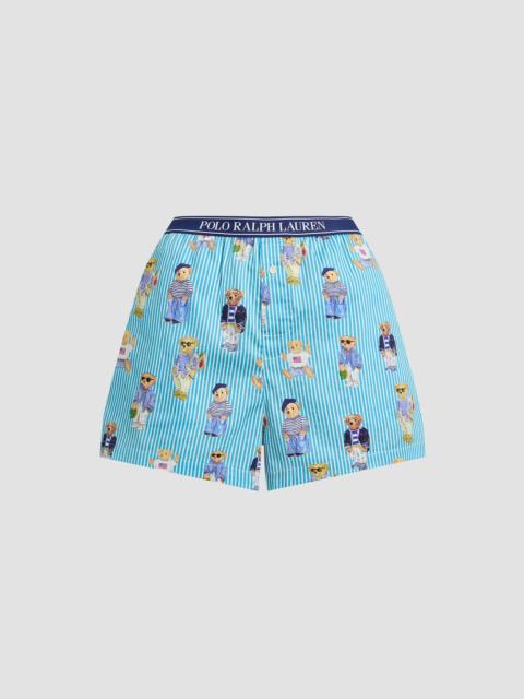 Polo Ralph Lauren Women's Allover Bear Sleep Boxers - Aqua Mist