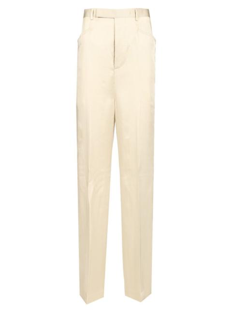 Silk Charmeuse Trousers Jackets White