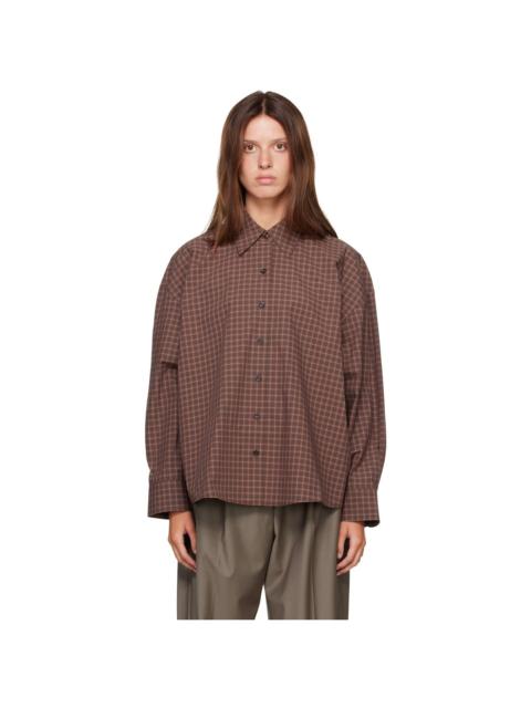 CORDERA Brown Checked Oversized Shirt