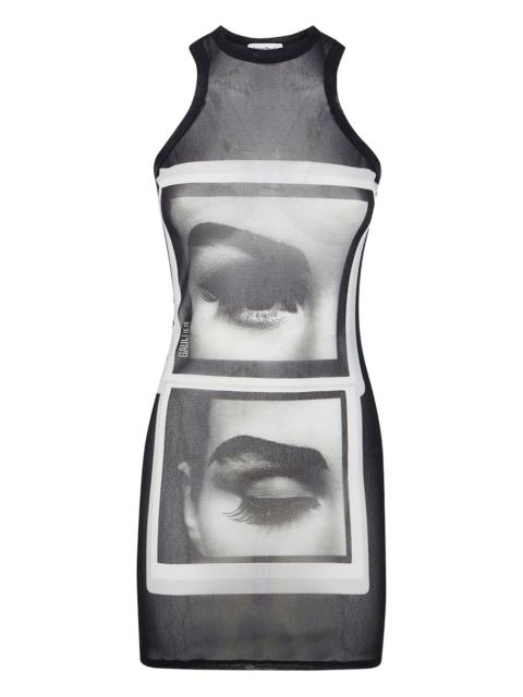 Jean Paul Gaultier face-print mini dress