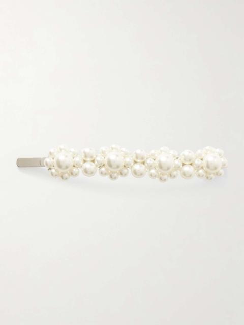Simone Rocha Silver-tone faux pearl hair slide Silver