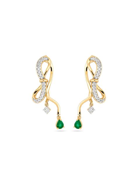 STONE AND STRAND Bow Nouveau Gala Earrings