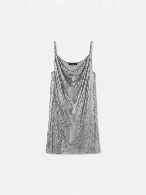 VERSACE Metal Mesh Slip Mini Dress