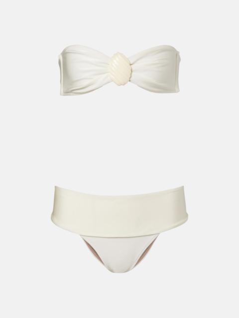 ADRIANA DEGREAS Embellished bandeau bikini