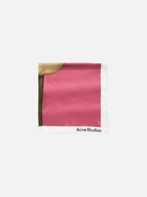 Acne Studios Square silk scarf - Old pink