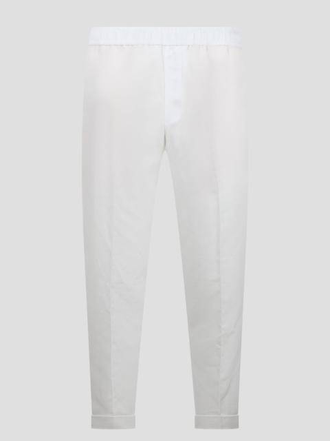 Rem slim low rise elastic waistband trousers