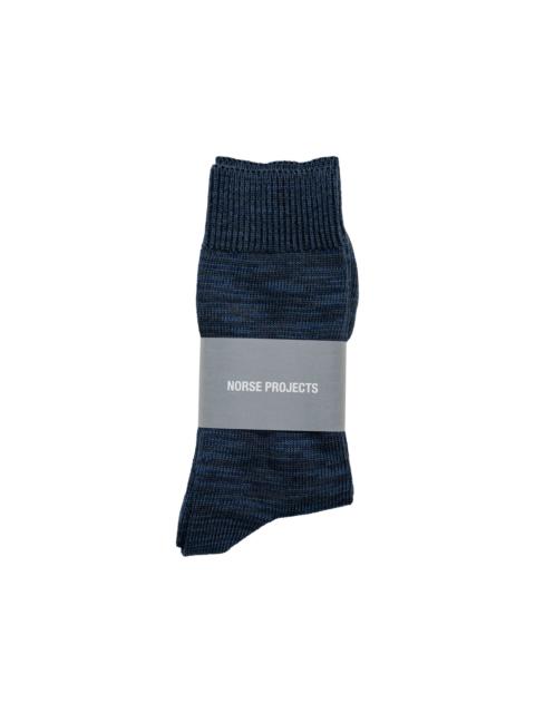 NORSE PROJECTS Bykle Heavy Cotton Twist Sock Dark Blue