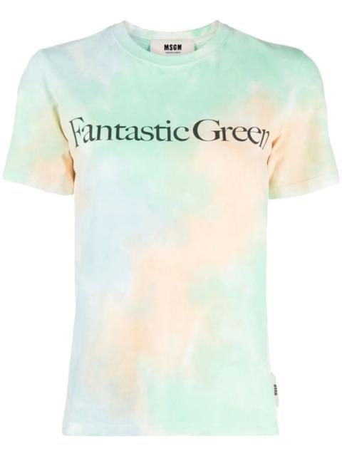 MSGM slogan-print cotton T-shirt
