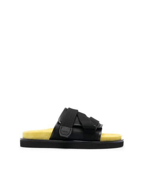 Ambush buckle-embellished padded slides