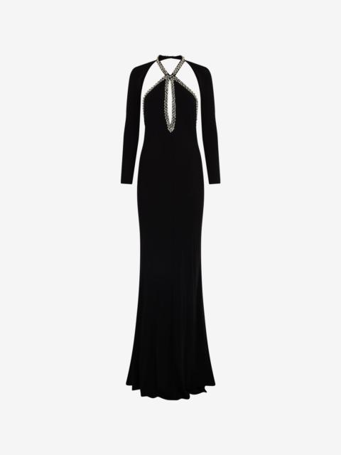 Roberto Cavalli Long dress with crystals