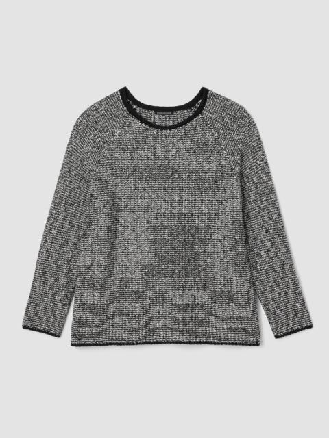 EILEEN FISHER Peruvian Cotton Cloud Jewel Neck Top