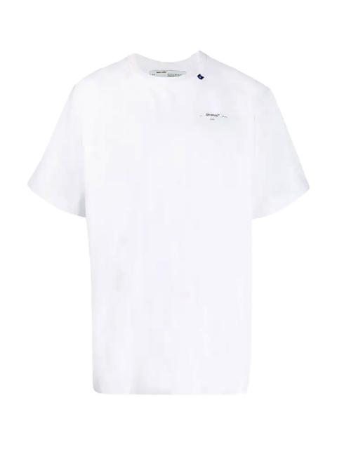 Off-White Oversized Unfinished T-Shirt "White/Silver" OMAA038E191850030191