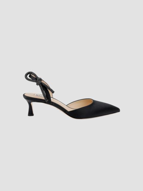 BADGLEY MISCHKA Women's Gentry 50MM Bow Satin Slingback Pumps - Black Satin