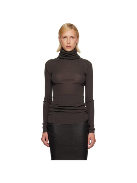 Rick Owens Gray Tower LS Tube Turtleneck