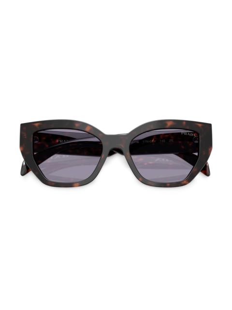 Prada Women's 53MM Cat-Eye Sunglasses - Light Grey Tortoise